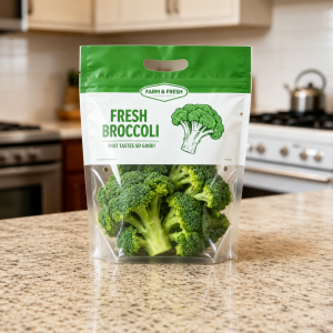 Anti-fog broccoli carry pouch with ventilation holes