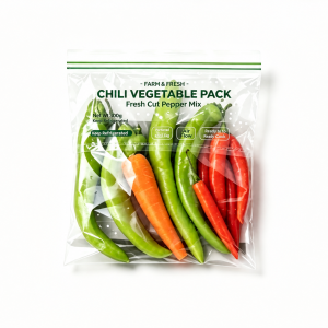 Clear microperforated fresh-cut pepper bag