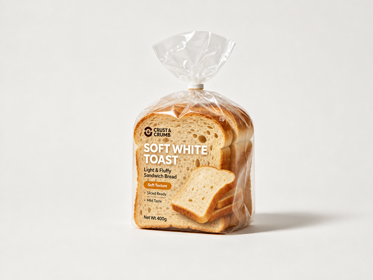 clear sliced bread bag expanded Clear Sliced Bread Bag packaging example