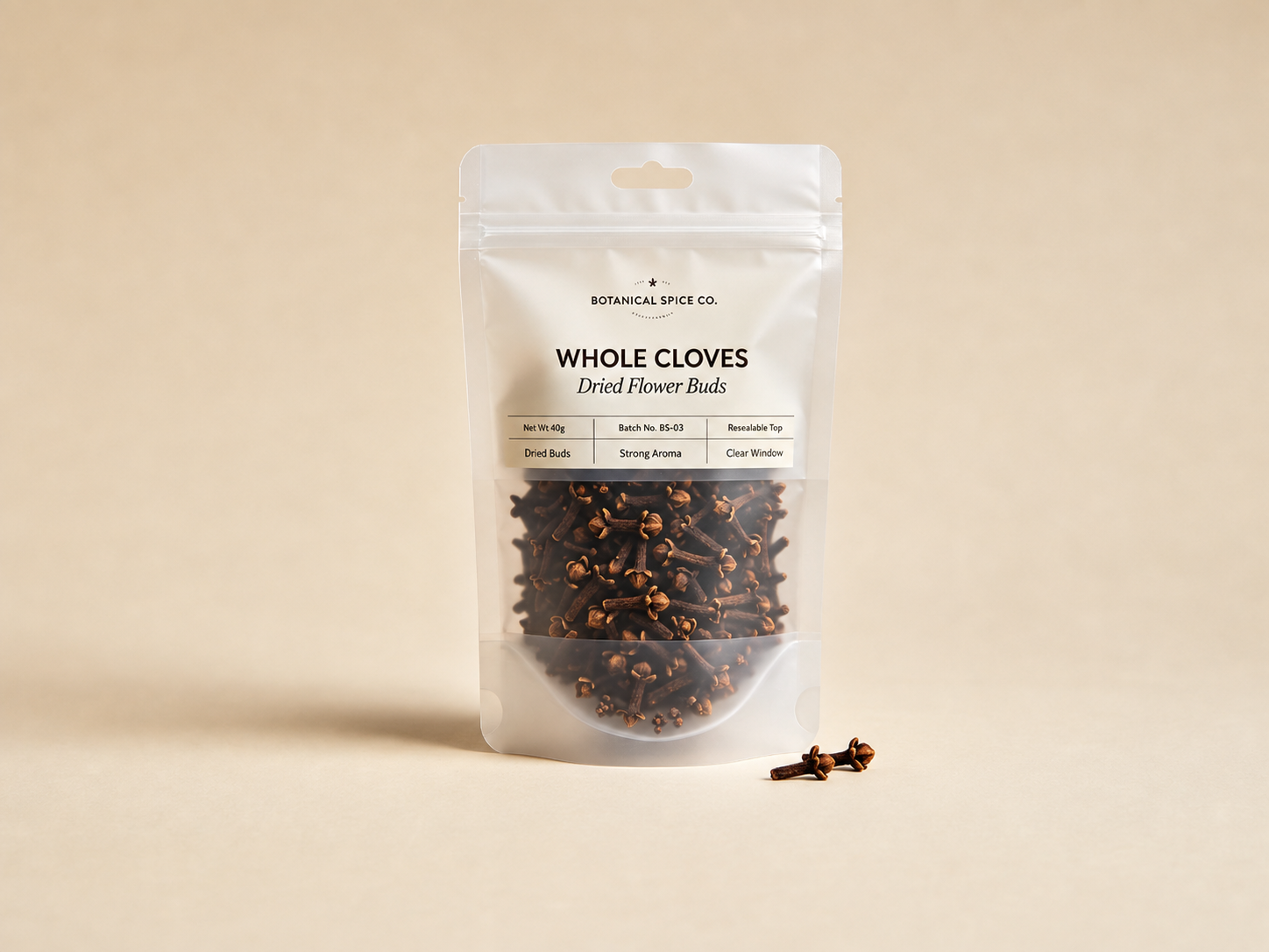 clove clear hang pouch expanded Clear whole clove zipper pouch with hang hole