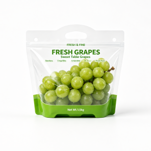 Clear grape carry stand-up pouch