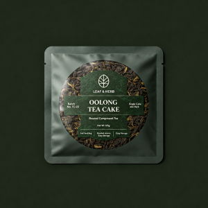 Oolong tea cake four-side-seal pouch