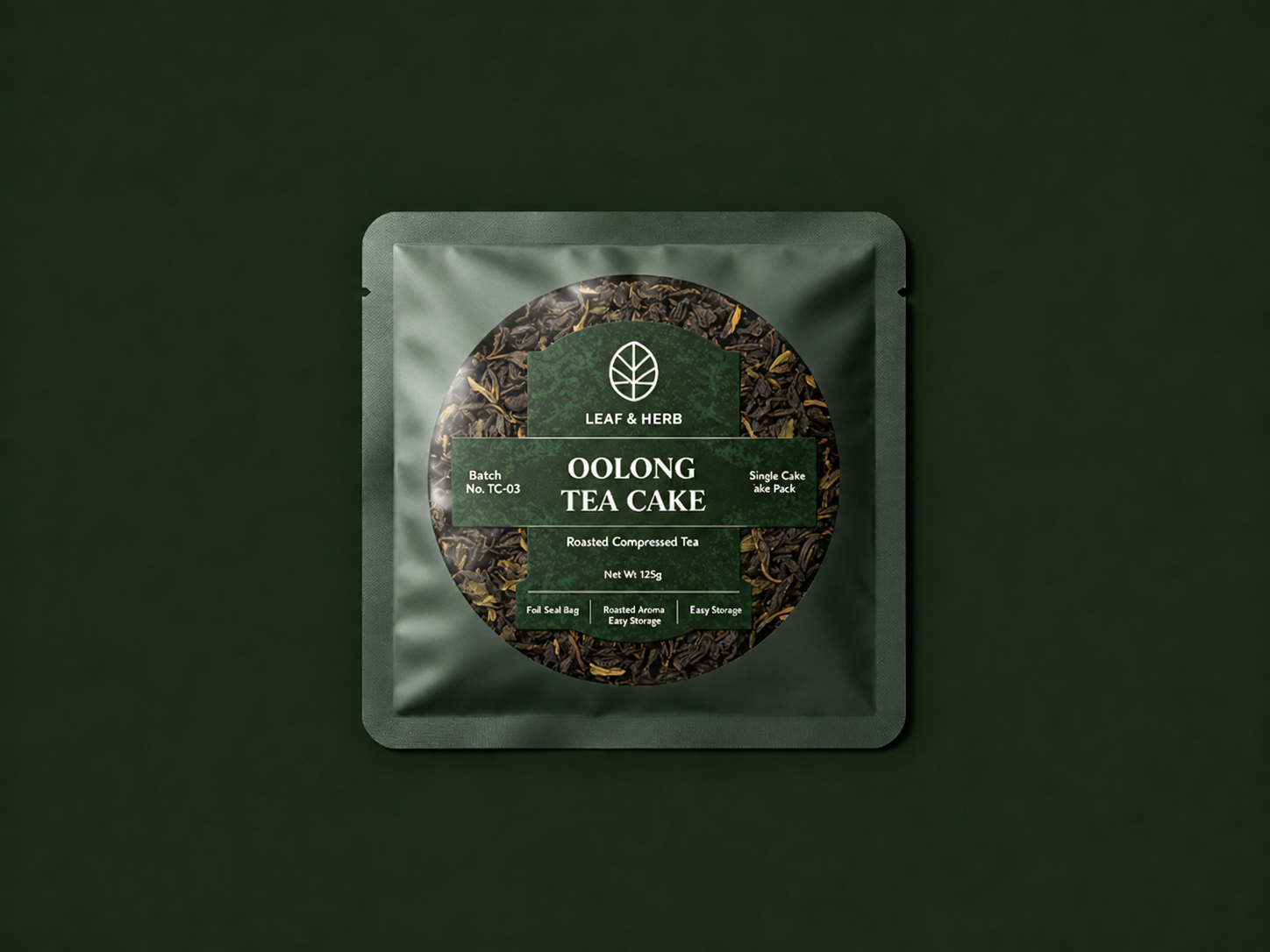 oolong tea cake four side seal expanded Oolong tea cake four-side-seal pouch