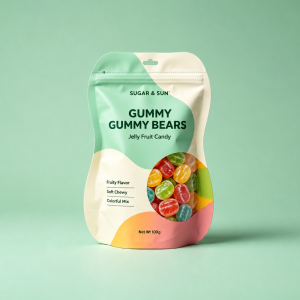 Shaped Gummy Zipper Pouch flexible packaging example
