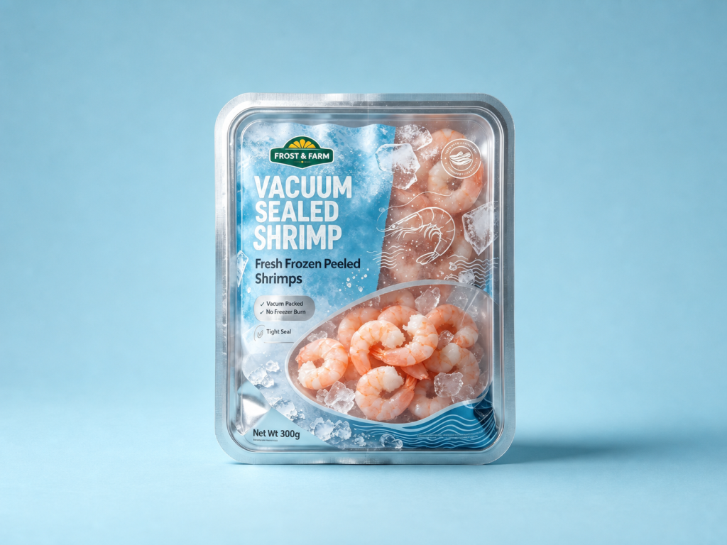 Vacuum Shrimp Tray Package packaging example