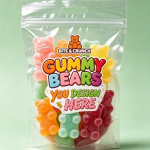 Clear Gummy Candy Zipper Pouch