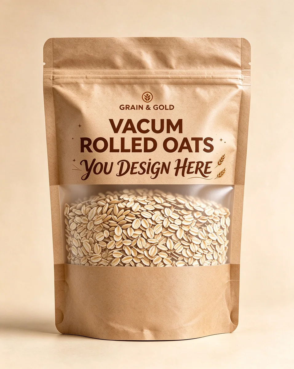 kraft oats zipper pouch Kraft Oats Zipper Pouch