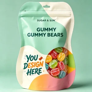 Shaped Gummy Zipper Pouch