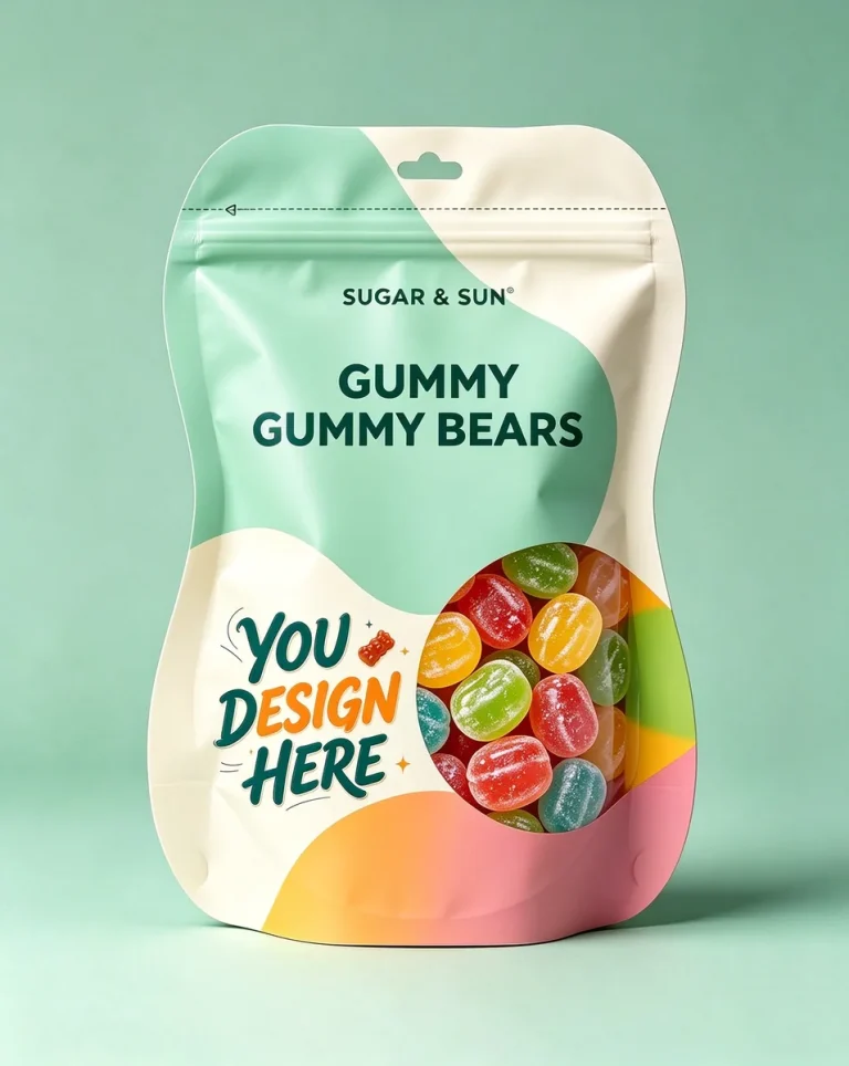 Home Shaped Gummy Zipper Pouch