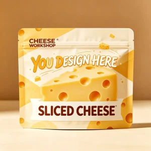 Sliced Cheese Zipper Pouch