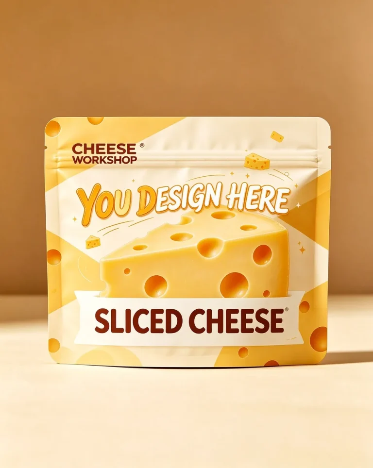 Home Sliced Cheese Zipper Pouch